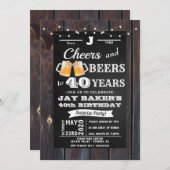 40e verjaardag uitnodiging, 21e verjaardag uitnodi kaart (Voorkant / Achterkant)