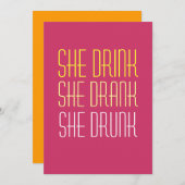 40e verjaardag uitnodiging - Drink Drink (Voorkant / Achterkant)