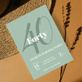 40e verjaardag uitnodiging Elegant Party Modern