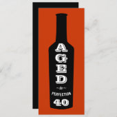 40e verjaardag Uitnodiging tot perfectie (Voorkant / Achterkant)