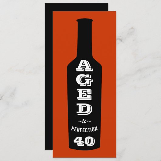 40e verjaardag Uitnodiging tot perfectie (Voorkant / Achterkant)