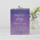 40e verjaardag Uitnodiging voor een verrassingsfee (Staand voorkant)