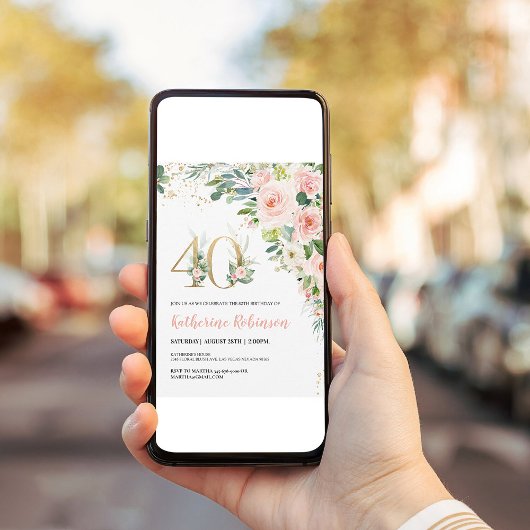 40e verjaardag uitnodiging voor haar volwassen ver