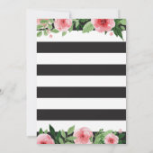 40e verjaardag uitnodiging vrouwen. Floral Gold Bl (Achterkant)