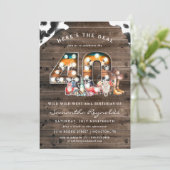 40e verjaardag | Uitnodiging Wild West Cowboy (Staand voorkant)