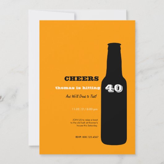 40e verjaardag Uitnodigingen - Betere Cheers! (Achterkant)