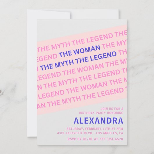 40e verjaardag uitnodigingen Funny Quote Woman Myt (Voorkant)