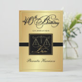 40e verjaardag Uitnodigingen - Geheugenschild (Staand voorkant)