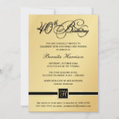 40e verjaardag Uitnodigingen - Geheugenschild (Achterkant)