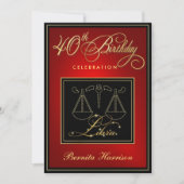 40e verjaardag Uitnodigingen - Geheugenschild (Voorkant)