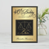 40e verjaardag Uitnodigingen - Geheugenschild (Staand voorkant)
