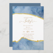 40e verjaardag Uitnodigingen Glamor Girly Modern F (Voorkant / Achterkant)