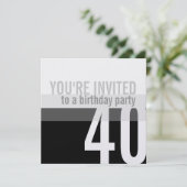 40e verjaardag Uitnodigingen van de Partij {Zilver (Staand voorkant)