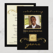 40e verjaardag Uitnodigingen van de Verrassingsdag (Voorkant / Achterkant)