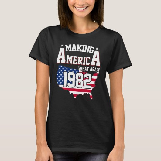 40e verjaardag van Amerika na 1982 T-shirt (Voorkant)