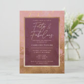 40e verjaardag van Chic & Modern Kaart (Staand voorkant)