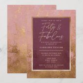 40e verjaardag van Chic & Modern Kaart (Voorkant / Achterkant)