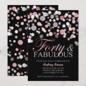 40e verjaardag van Classy Forty en Fabulous Kaart (Voorkant / Achterkant)