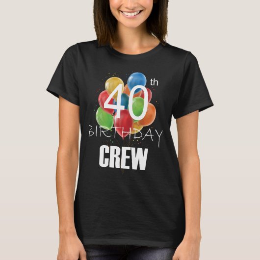 40e verjaardag van de 40-partijengroep Crew-vrouwe T-shirt (Voorkant)