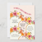 40e verjaardag van de 40e verjaardag van de Floral Kaart (Voorkant)