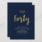 40e verjaardag van de 40e verjaardag van de marine kaart (Voorkant / Achterkant)