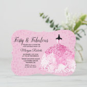 40e verjaardag van de 40e verjaardag van de roze z kaart (Staand voorkant)