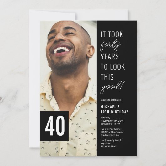 40e verjaardag van de 40e verjaardag van het 40e z kaart (Voorkant)