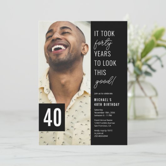 40e verjaardag van de 40e verjaardag van het 40e z kaart (Staand voorkant)