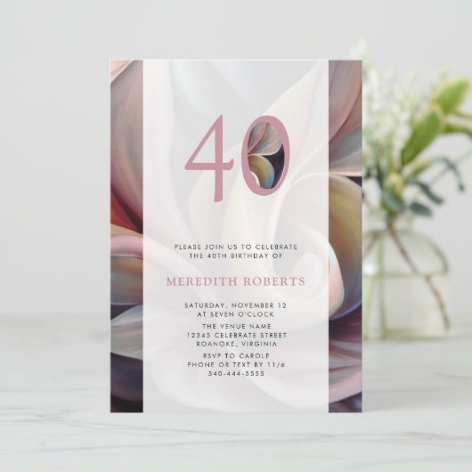 40e verjaardag van de Abstracte Florale Partij van Kaart (Staand voorkant)