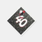 40e verjaardag van de ballonnen op Black Glitter N Servet (Hoek)