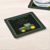 40e verjaardag van de boer kartonnen onderzetters (Schuin)