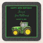 40e verjaardag van de boer kartonnen onderzetters (Voorkant)