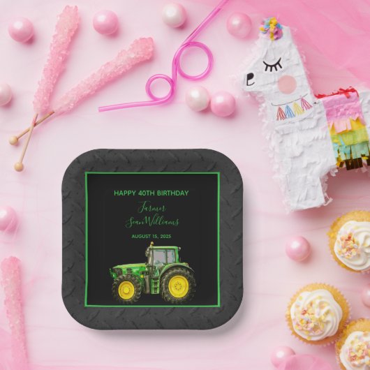 40e verjaardag van de boer papieren bordje (Feest)