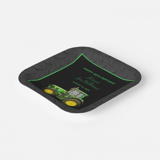 40e verjaardag van de boer papieren bordje (Gebogen)