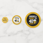 40e verjaardag van de Cheers & Beers tot 40 jaar Confetti (Voorkanten)
