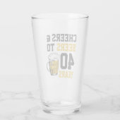 40e verjaardag van de Cheers & Beers tot 40 jaar Glas (Achterkant)