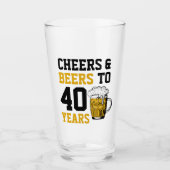 40e verjaardag van de Cheers & Beers tot 40 jaar Glas (Voorkant)