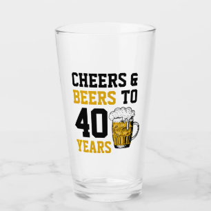 40e verjaardag van de Cheers & Beers tot 40 jaar Glas