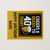 40e verjaardag van de Cheers & Beers tot 40 jaar Legpuzzel (Horizontaal)