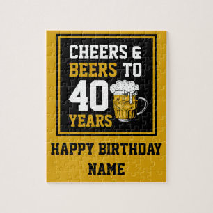40e verjaardag van de Cheers & Beers tot 40 jaar Legpuzzel