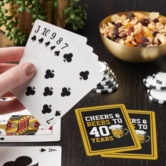 40e verjaardag van de Cheers & Beers tot 40 jaar Pokerkaarten (Insitu)