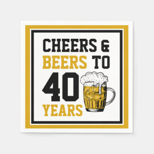 40e verjaardag van de Cheers & Beers tot 40 jaar Servet