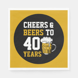 40e verjaardag van de Cheers & Beers tot 40 jaar Servet