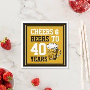 40e verjaardag van de Cheers & Beers tot 40 jaar Servet
