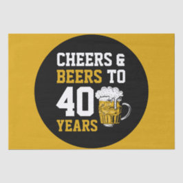40e verjaardag van de Cheers & Beers tot 40 jaar Tissuepapier