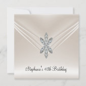 40e verjaardag van de Cream Diamond Jewel Kaart (Voorkant)