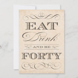 40e verjaardag van de Drink van de Dinner Party Ea Kaart