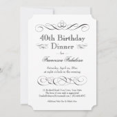 40e verjaardag van de Eat-Drink van de Partij van  Kaart (Achterkant)