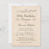 40e verjaardag van de Eat-Drink van de Partij van  Kaart (Achterkant)