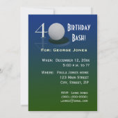 40e verjaardag van de feestdag - golf kaart (Achterkant)